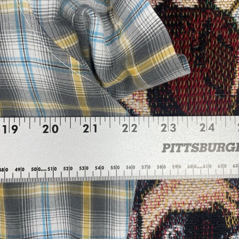 Wrangler Western Men's L/XL Pearl Snap Short Sleeve Plaid Shirt Single Stitch - Picture 4 of 7